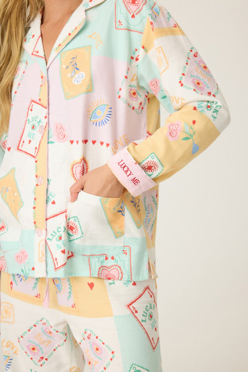 Pj Salvage Flannels Print Pj Set